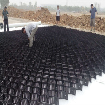 Geocella in plastica HDPE per la protezione dei pendii in rete di terra di hotel a colori neri