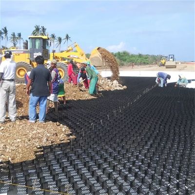 1000-1420N / 10CM Forza di buccia Geocelle HDPE per strade di ghiaia