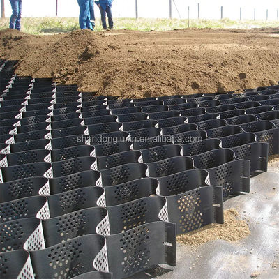 Geocella in HDPE strutturata e perforata per il miglioramento del terreno ad altezze comprese tra 50 mm e 200 mm