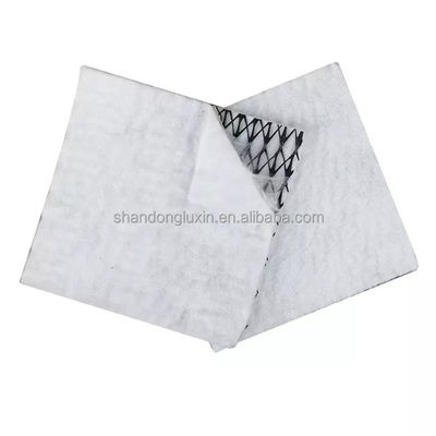 Rapid Construction 3d Plastic Drainage Geocomposite Geonet 8mm X 6mm Con Geotextile a Lunga Fibra
