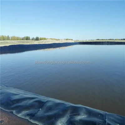 Geomembrana di superficie in HDPE da 1,5 mm personalizzata per serbatoio in nero bianco verde blu