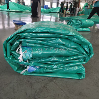 Tarpaolina a strisce Tarpaolina PE a strisce in azzurro PE Tarpaolina impermeabile con strisce Materiale HDPE