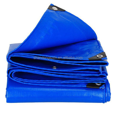 Copertura di foglio impermeabile per campeggio Tensile pesante Tarpaulin blu 6*6-16*16 Densità Tensile pesante