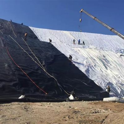 Rivestimento per stagni a geomembrana in HDPE con doppia consistenza, resistente agli UV e impermeabile