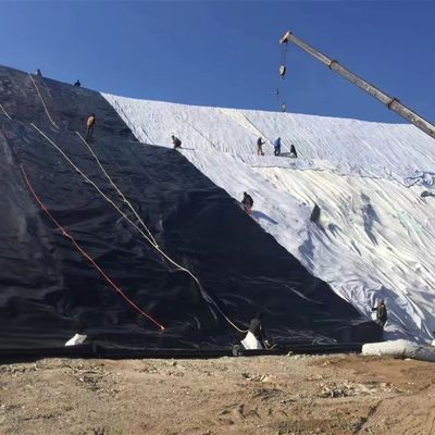 Geomembrana HDPE a superficie doppia liscia/doppia trama per rivestimento impermeabile di stagno in plastica