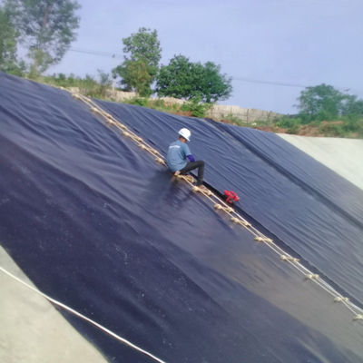 1m-8m Larghezza 0,3mm-3,0mm Spessore rivestimento di geomembrana HDPE per rivestimenti di stagno rinforzati