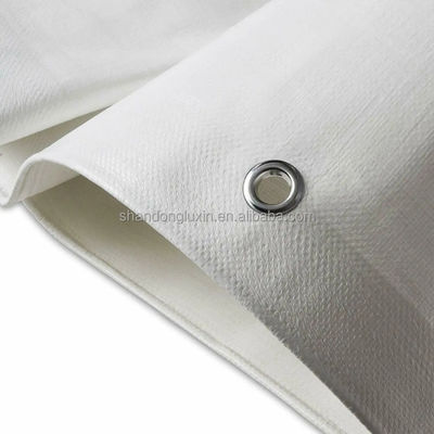 160g M2 Stripe Rolls Blu Bianco HDPE Tessuto HDPE Tarpaulin con laminazione LDPE