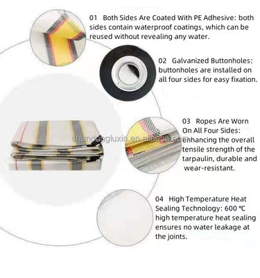 Tarpa resistente alle macchie per autocarri 50 gm-300 gm in tessuto in PVC