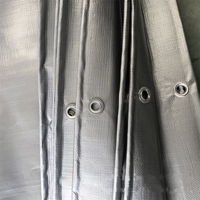 Alta durezza superficiale argento grigio tessuto in polietilene PE telone per impermeabile