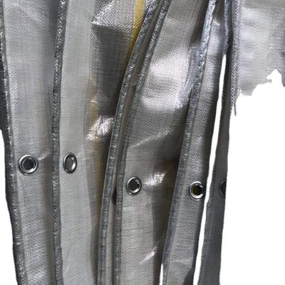 Alta durezza superficiale telone a strisce PE in grigio giallo per impermeabili prefabbricati
