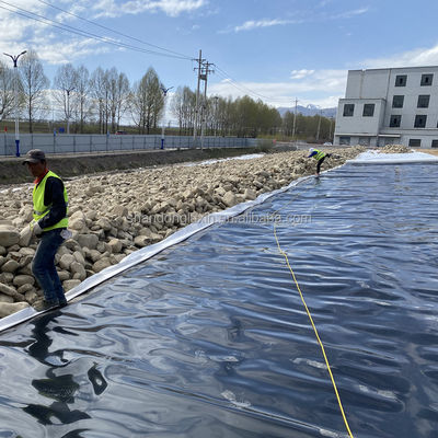 1Geomembrana in HDPE da 2,5 mm per la progettazione industriale di stagni doppia texture liscia/doppia