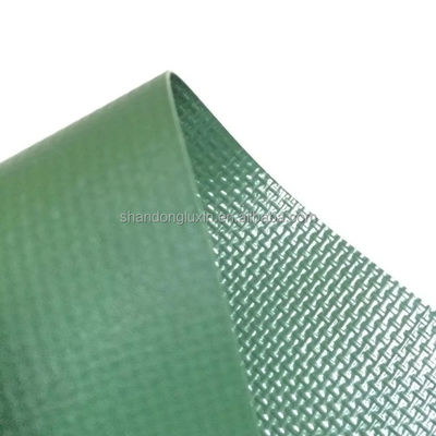 Direttamente dai produttori Tessuto di telone in PVC verde per resistenza all'umidità e al sole