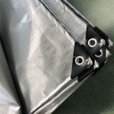 500D Conteggio dei filati Argento Grigio PE Tarpaulin Ignibile e impermeabile per esterni