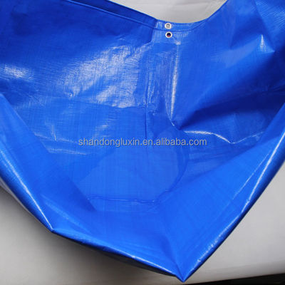 Fogli di tessuto di plastica di colore bianco blu rivestiti in PE per il 100% di copertura impermeabile del camion