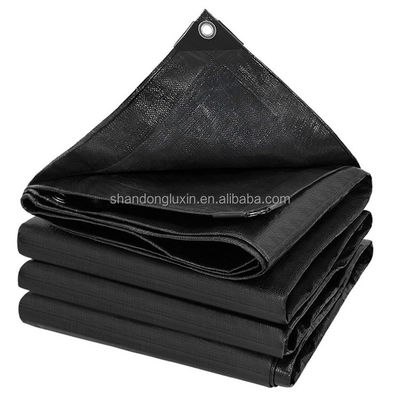 Tissuto nero Tarpaulin Rolls 80gm-200gm La tua scelta per la protezione all'aperto