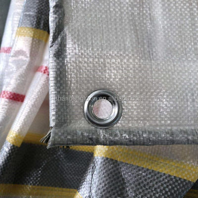 500D Stripe Style Double Blue/White/Black/Red PE Tarpaulin Cover Tarpa for All Purpose