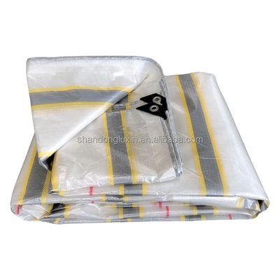 500D Stripe Style Double Blue/White/Black/Red PE Tarpaulin Cover Tarpa for All Purpose