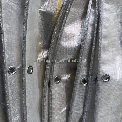 500D Stripe Style Double Blue/White/Black/Red PE Tarpaulin Cover Tarpa for All Purpose