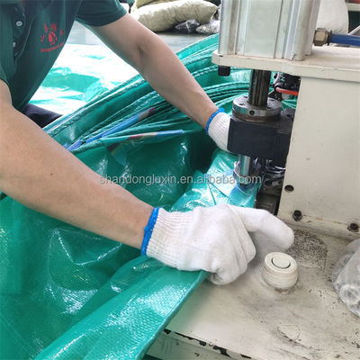 Fogli di trapaniera in tessuto a strisce per esterno 200 gsm Trapaniera verde pesante per il Pakistan
